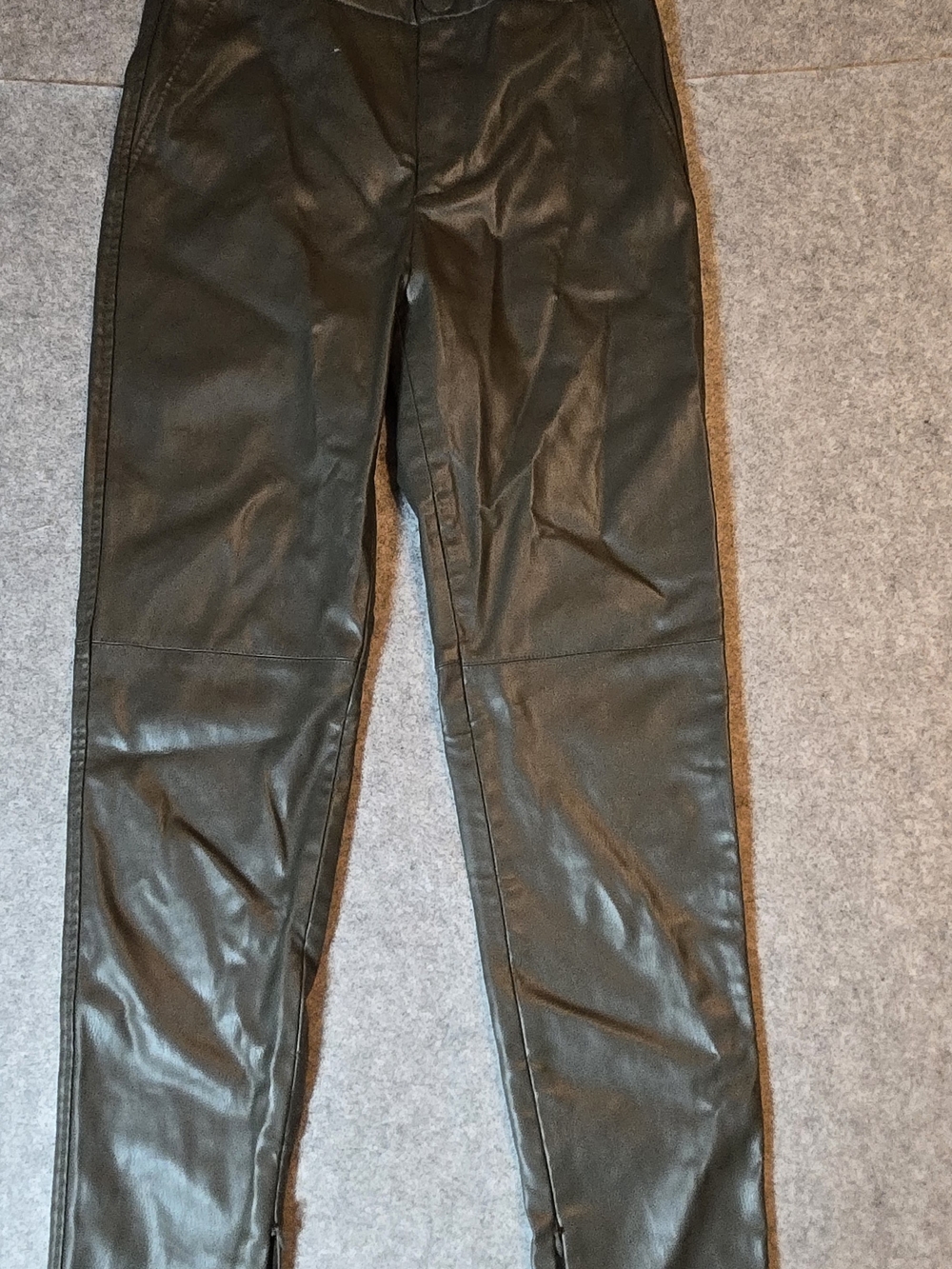 Zara Gray Faux Leather Pants